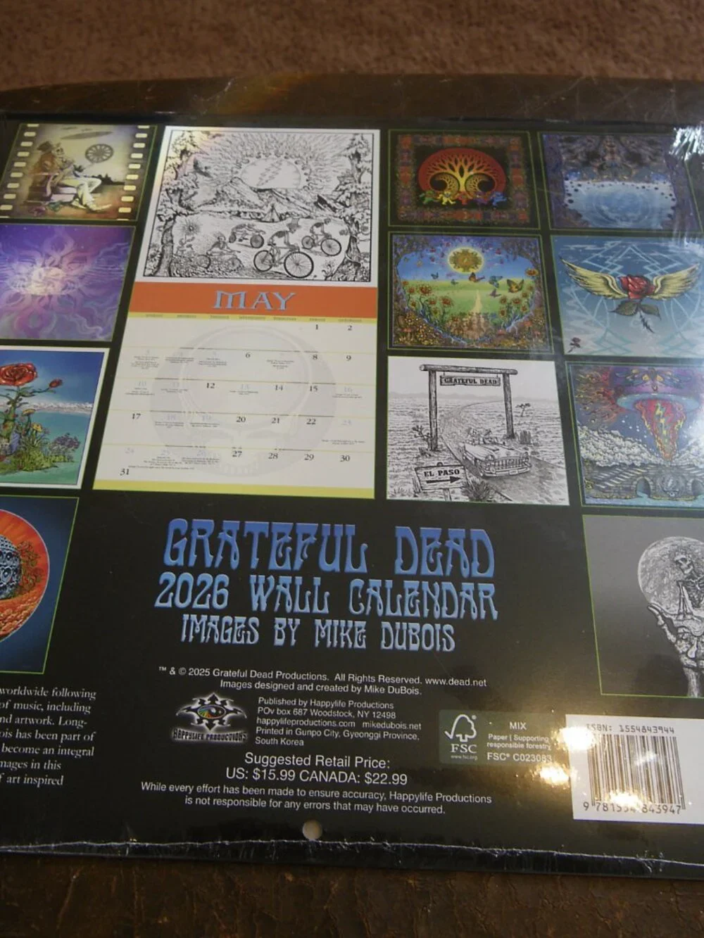 Grateful Dead 2026 12-Month Wall Calendar 12'' X 12'' Images by Mike Dubois